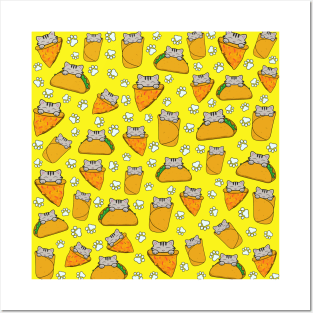 Cute cat pattern Posters and Art